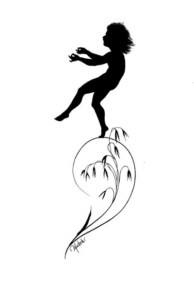 Illustratie voor Gottliche Jugen door Karl Wilhelm Diefenbach